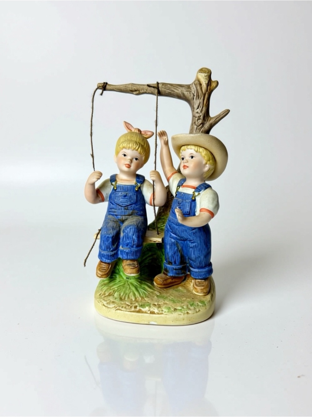 HOMCO Summer Days Figurine- Denim Days Collection- Danny and Debbie 1985